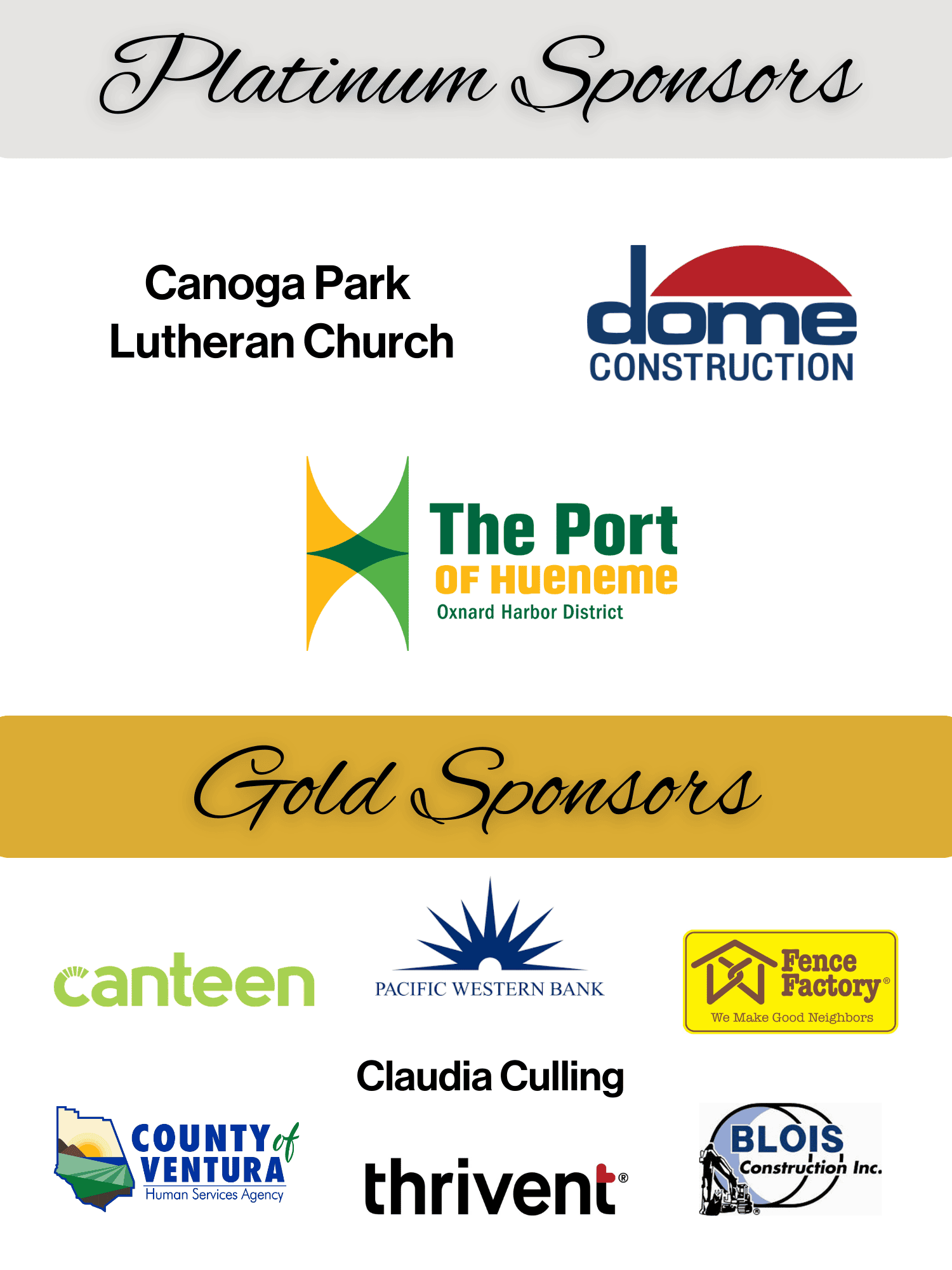 Sponsors logos